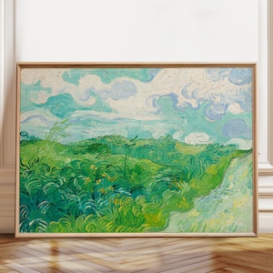 Van Gogh Green Wheat Fields of Auvers Print: Nature Landscape Wall Art