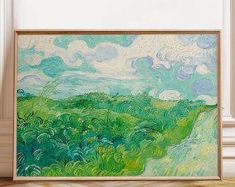 Van Gogh Green Wheat Fields of Auvers Print: Nature Landscape Wall Art