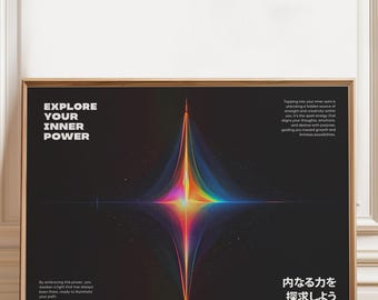 Abstrakcyjny wydruk artystyczny „Energy”: inspirująca kosmiczna sztuka ścienna