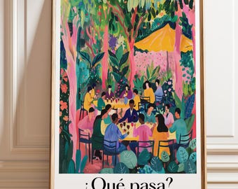 Matisse Inspired Art Print: Resto-Cafe Gathering, Modern Social Artwork