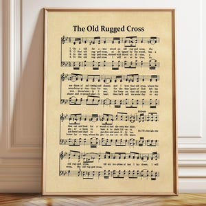 The Old Rugged Cross Hymn Print: Christian Wall Art