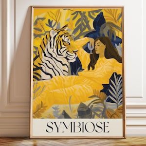 Stampa artistica botanica Tiger & Lady - Decorazione murale simbiotica