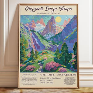 Tuscany to Alps Nature Decor – Colorful Italian Alpine Mountain Landscape Wall Art – Orizzonti Senza Tempo - Poster, Framed and Canvas Print