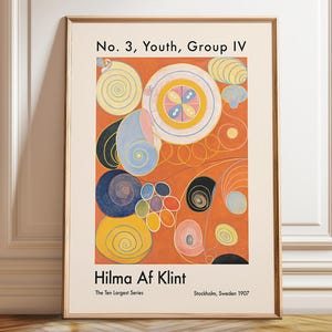 Hilma Af Klint Abstract Art Print: Orange No. 3, Group IV Painting