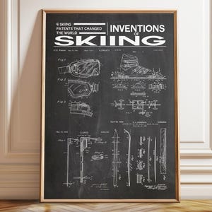 Ski Boot Patent Art Print: Vintage Skiing Decor