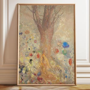 La serenidad del Buda: Arte mural de meditación de Odilon Redon - Zen tranquilo - Póster, marco e impresión en lienzo