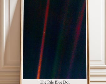 Pale Blue Dot Poster | Voyager 1 Space Print | NASA Astronomy Wall Art | Minimalist Cosmic Decor