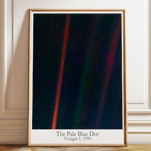 Il poster "The Pale Blue Dot" - Stampa "The Pale Blue Dot" - Poster di astronomia - Poster scientifico - Decorazione - Poster artistico - Poster, stampa incorniciata e su tela