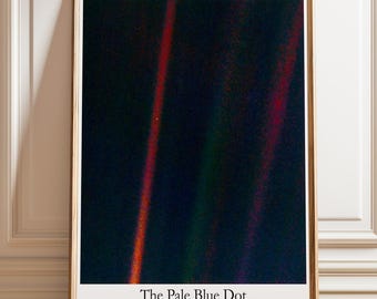 The Pale Blue Dot Poster Pale Blue Dot Print Astronomy Poster Science Poster Decor Poster Art – Poster, Framed and Canvas Print