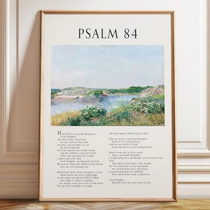 Psalm 84 Bible Verse Wall Art: Vintage Religious Home Decor
