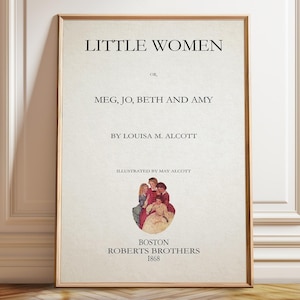 Little Women Book Page Louisa May Alcott Jo March - Poster, Framed, and Canvas Print