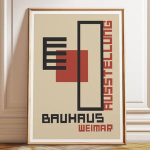 Póster de la exposición Bauhaus de 1923: Sumérgete en la brillantez modernista con esta impactante lámina de gran tamaño de la Bauhaus (póster, impresión enmarcada y sobre lienzo)