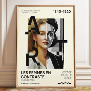 Women Artists Exhibition Poster Female Artists Paris France Exhibition Poster - Sophisticated Style Decor – Poster, Framed and Canvas Print