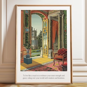 Grand Royal Palace View Art Print – Luxurious European Interior Artwork – Opulent Home Interior Poster – Poster, Framed and Canvas Print