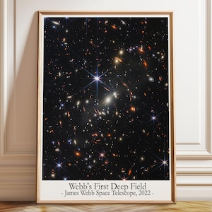 James Webb Deep Field Photograph: Space Wall Art Poster