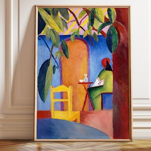 August Macke &quot;Café Bliss&quot; Art Print: German Expressionism, Coffee Wall Art