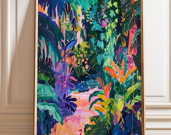 Matisse Inspired Rainforest Art Print: Jungle Floral Wall Decor