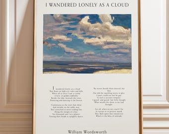 Impresión de poemas de William Wordsworth: Arte paisajístico del cielo y el mar