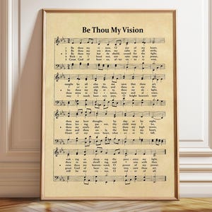 Be Thou My Vision Hymn Print: Irish Prayer Wall Art