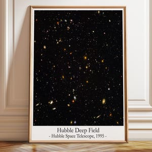 Hubble Deep Field Poster – Iconic Hubble Space Telescope Galaxy Photograph Print