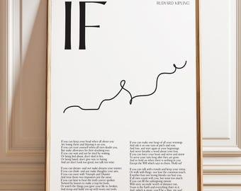 Rudyard Kipling 'IF' Poem Print: Timeless Inspiration Wall Art