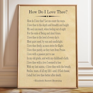 Poema de Amor: &#39;Como eu te amo?&#39; - Elizabeth Barrett Browning