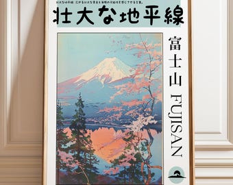 Mount Fuji Art Print: sereen Japans Sakura-landschap