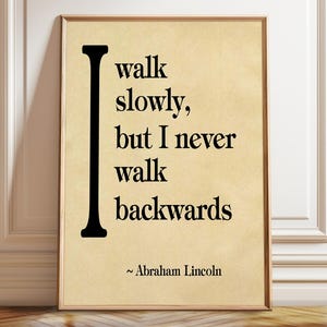 Stampa con citazione di Abraham Lincoln: arte murale ispiratrice, regalo di perseveranza
