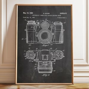 1962 Camera Patent Print: Photography Enthusiast Decor - WallBuddy Studio