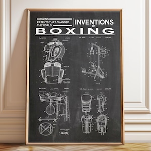Vintage Boxing Patents Print: Gym Wall Art, Boxer Gift
