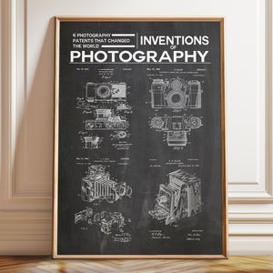 Camera Patents Poster: Photography Art Print for Studio Decor