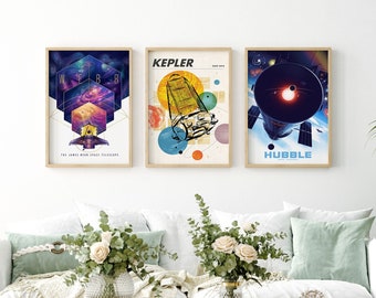 Space Posters Space Room Decor High Quality Telescope Space Art for Bedroom Outer Space Posters for Room Renovation James Webb Hubble Kepler