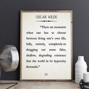Oscar Wilde Quote Graduation Quote Authentic Life Quote Oscar Wilde Poster Oscar Wilde Inspiring Quote Motivating Quote Motivational Quote