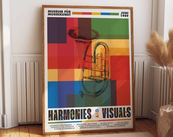 Symphony of Colors: 1989 Harmonies and Visuals Exhibition Poster - Vibrant Music Wall Art for Stylish Room Decor - Music Art Home Gallery