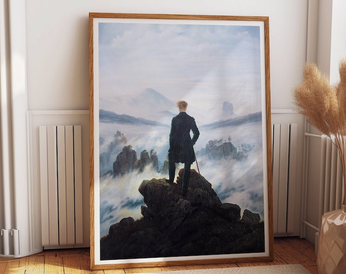 Wanderer Above The Sea of Fog by Caspar David Friedrich 1818 Solitude Poster Explorer Poster Majestic Solitude The Sea of the Fog Poster