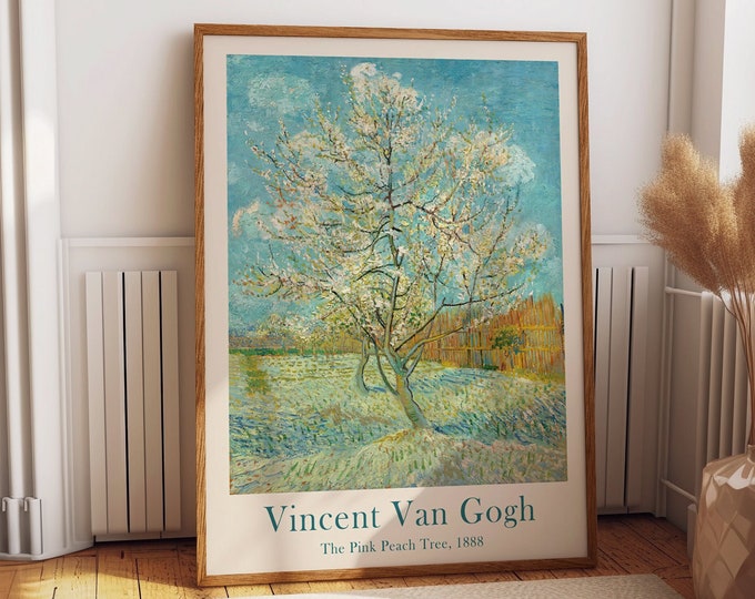 Vincent Van Gogh The Pink Peach Tree Painting - Timeless Artwork Ideal for Living Room, Dining, Office and Bedroom Walls