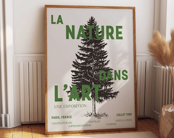Botanical Tree Verdant Wall Art for Home Gallery Decor - Nature's Elegance: La Nature Dans L'Art 1989 Paris France Exhibition Poster