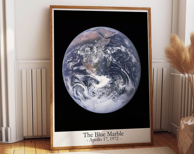 Space Print The Blue Marble Photo 1972 Gift - Framed Options Available