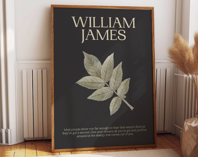 William James Motivational Poem Quote Wall Art "Give your Dreams all you've got" - Unique Motivation Gift for Home Office Wall Poster