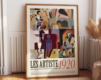 The Greatest Artist of All Time Wall Art - 1920's Masterpiece Exhibition Poster - Home Gallery with Classic Elegance | Perfect Gift Ideas
