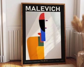 Malevich White Face Paris Exhibition Print