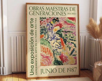 Matisse's Aesthetic Artwork for Retro Wall Decor -Masterpieces of Generations '87 Madrid Exhibition Poster -  Ideal Gift for Loves Ones