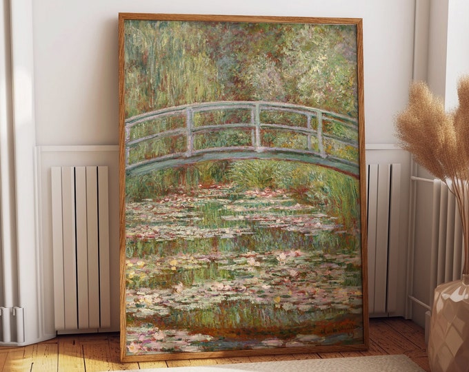 Monet Painting Bridge Over a Pond of Water Lilies Claude Monet 1899 Impressionist Art Classic Art Impressionism French Art