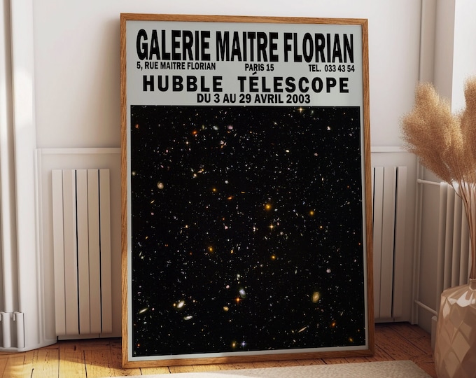 Hubble Telescope Exhibition Poster Space Poster Art