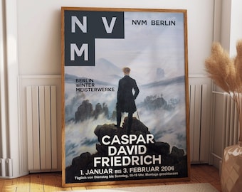 Sublime Visions: Caspar David Friedrich Exhibition Poster - Museum-Quality Decor to Bring Revered Artistry Home