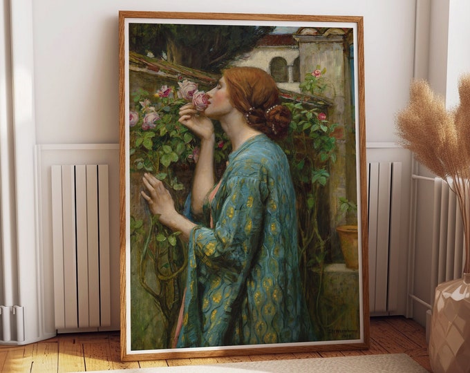 The Soul of the Rose by John William Waterhouse 1903 Watercolor Art Vintage Watercolor Art Print Elegant print for Home Decor Meaningful Art