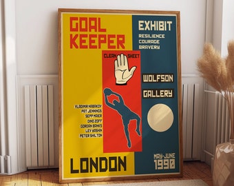 Football Exhibition Poster Goal Keeper Poster 1990