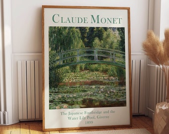 Claude Monet The Japanese Footbridge and the Water Lily Pool Giverny Bring the Beauty of Giverny Home: Monet's Japanese Lily Pool Poster