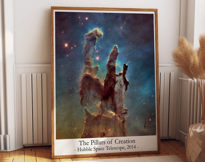 Space Nebula Print The Pillars of Creation Serpens Constellation - Stunning Space Print Room Decor for Cosmic Enthusiasts