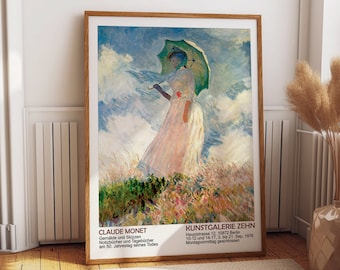 Claude Monet Exhibition Art Print 1976 Monet Painting Replica